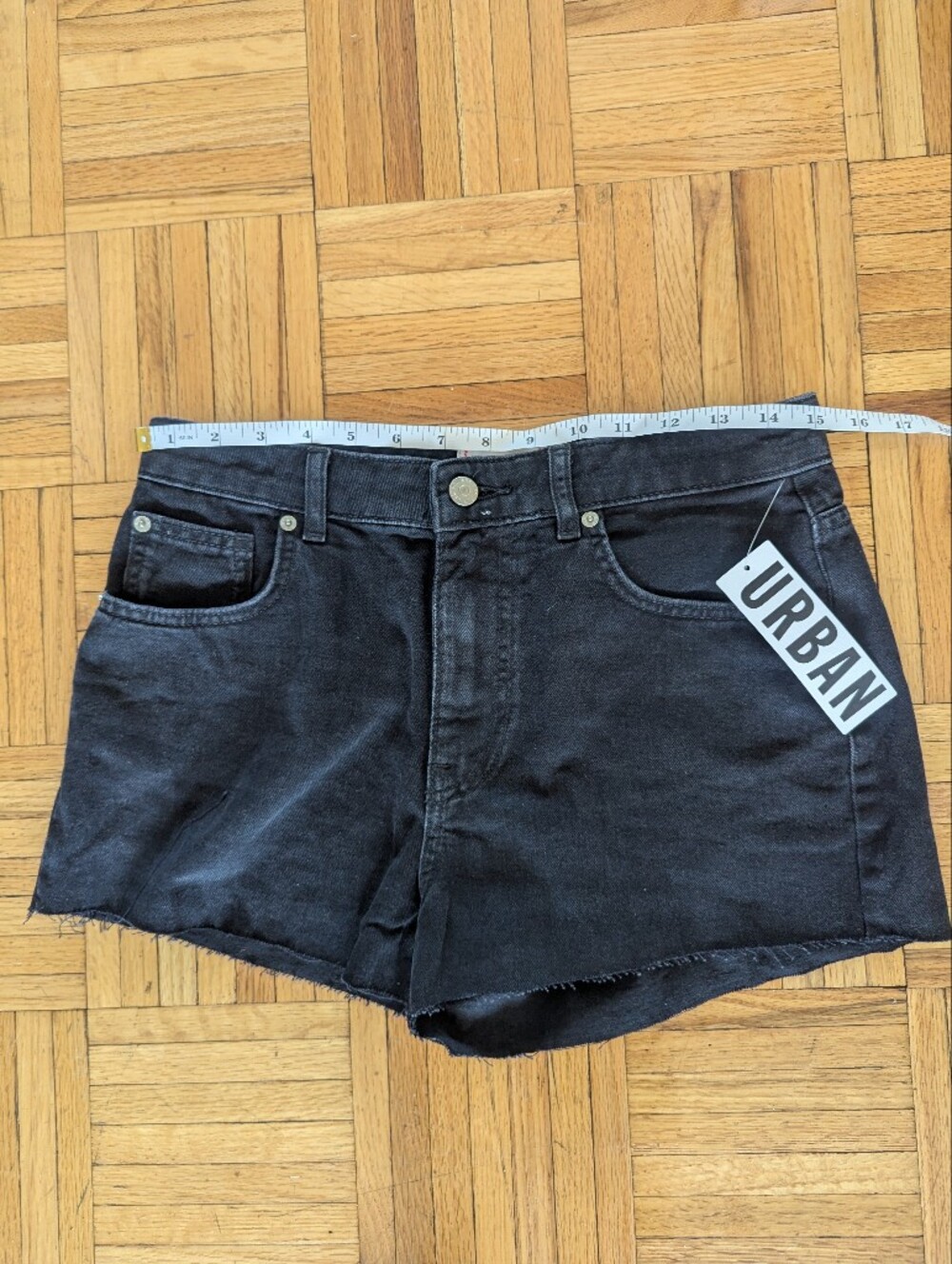 NWT BDG Urban Outfitters Black High-Rise Denim Shorts Cutoffs - Women's Size 28